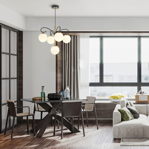Подвесная люстра Arte Milano Neapolis 273808/4+1 BK/GD