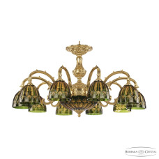 Подвесная люстра Bohemia Ivele Crystal Verona 72209P/10/250 G P1 D Amber-Green/H-1I