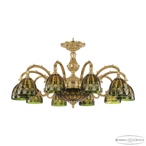 Подвесная люстра Bohemia Ivele Crystal Verona 72209P/10/250 G P1 D Amber-Green/H-1I