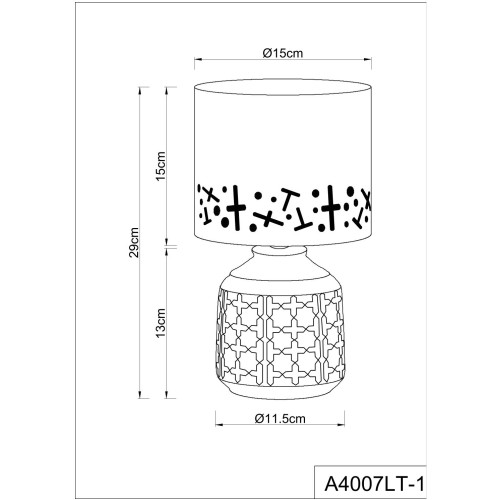 Настольная лампа Arte Lamp Bunda A4007LT-1GY