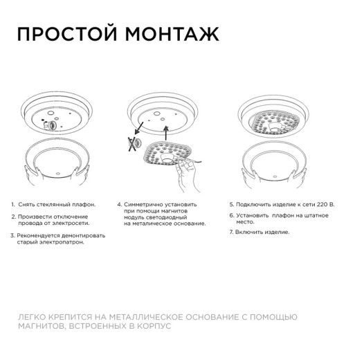 Светодиодный модуль со встроенным драйвером Apeyron 160-250В 24Вт 2100 лм 6500K 02-29