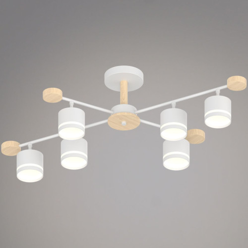 Люстра на штанге Reluce 78730-0.3-06 GX53 WH+WOOD Люстра на штанге Reluce 78730-0.3-06 GX53 WH+WOOD