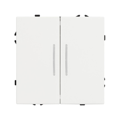 Механизм выключателя двухклавишный непроходной Arlight LED SWT-NOBE-MK02-SFPL-L-WH (230V, 10A) 054239