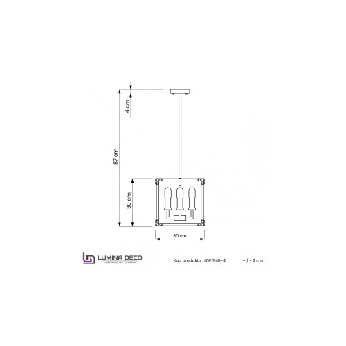 Подвесная люстра Lumina Deco Waldorf LDP 1140-4 BK+MD