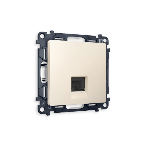 Комплект механизма телефонной розетки RJ-11(4P4C) со шторкой Ambrella Volt Alfa MA332030