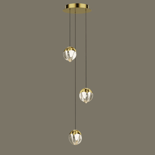 Подвесной светильник Delight Collection MD24001033-3A gold/clear Подвесной светильник Delight Collection MD24001033-3A gold/clear