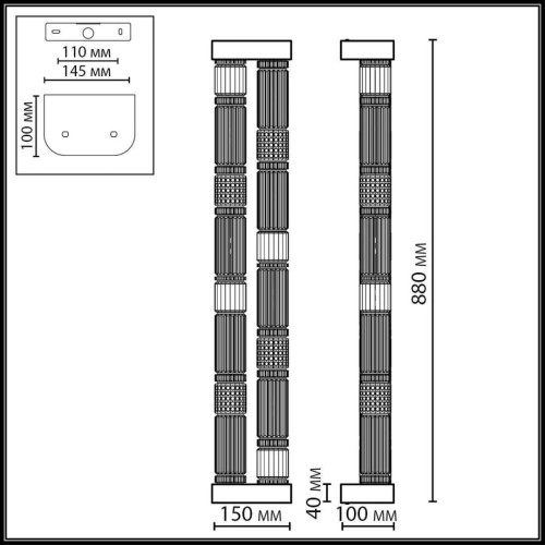 Настенный светильник Odeon Light L-Vision Collier 5456/60WL