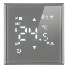 Терморегулятор Wi-Fi (механизм) Stekker Эмили RSW00-5119-10 платиново-серый soft touch 50378
