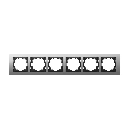 Рамка шестиместная ELBI Zena Platin 500-073600-252