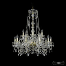 Подвесная люстра Bohemia Ivele Crystal 1411/10+5/240/h-84 G