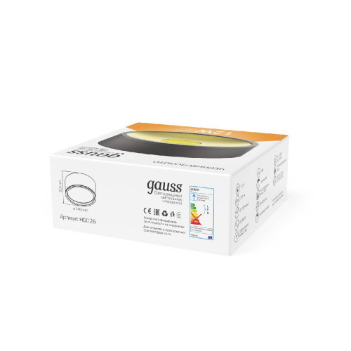 Потолочный светодиодный светильник Gauss Overhead HD026