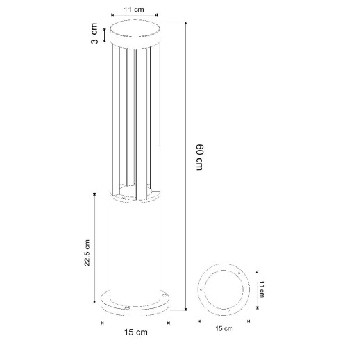 Ландшафтный светильник Arte Lamp Thuban A1060PA-1BK