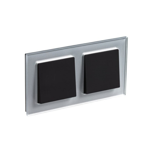 Рамка 2-ая Systeme Electric AtlasDesign Nature Стекло алюминий ATN320302