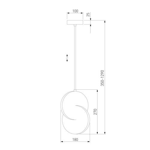 Подвесной светильник Eurosvet Lang 50225/1 LED хром a057335