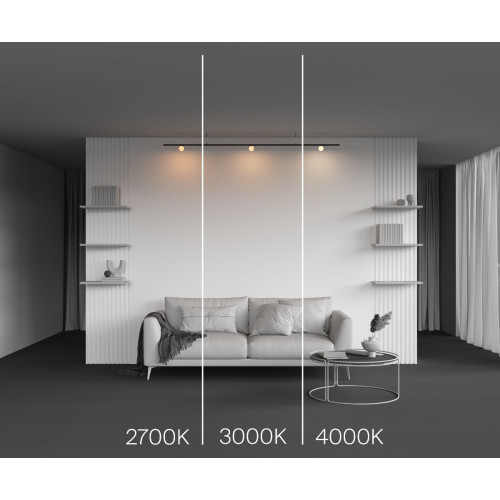Трековый магнитный светильник Maytoni Luna TR185-1-3W2.7K-B