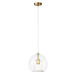 Подвесной светильник Crystal Lux LUISA SP1 BRASS/TRANSPARENT