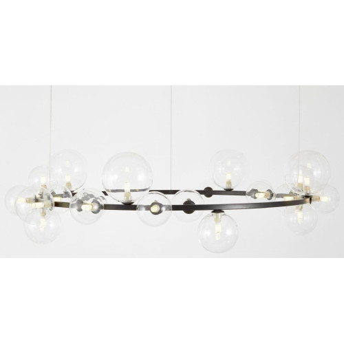 Подвесная люстра Lumina Deco LDP 7033-24 BK+CL