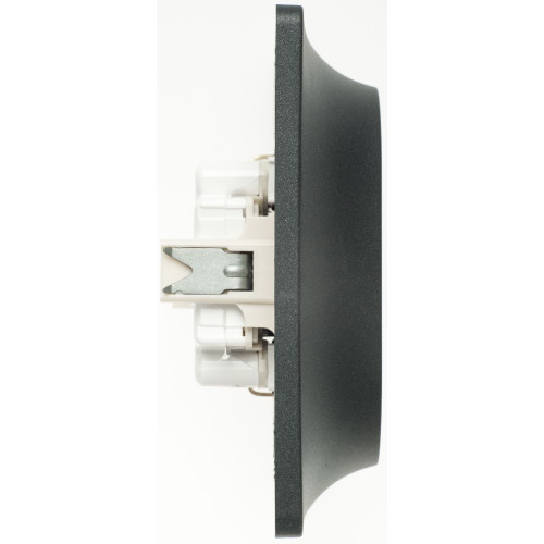 Розетка 2-ая с/з со шторками, 16А (в сборе) Systeme Electric Glossa Антрацит GSL000726