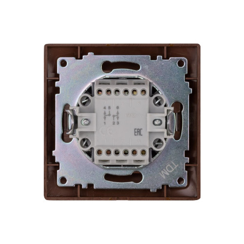 Выключатель двухклавишный на 2 направления Лама TDM Electric SQ1815-0407