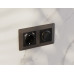 Лицевая панель для розетки с/з со шторками 2USB A+A Ambrella Volt Alfa AP8090