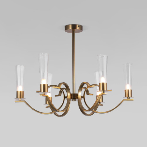 Люстра на штанге Eurosvet Rosher 60141/6 латунь a060331 Люстра на штанге Eurosvet Rosher 60141/6 латунь a060331