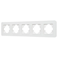 Рамка на 5 постов стеклянная Arlight FRM-OMALI-SFGS-5-WH 049720