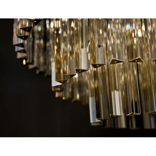 Подвесная люстра Delight Collection 1920s Odeon KR0387P-10A chrome/amber