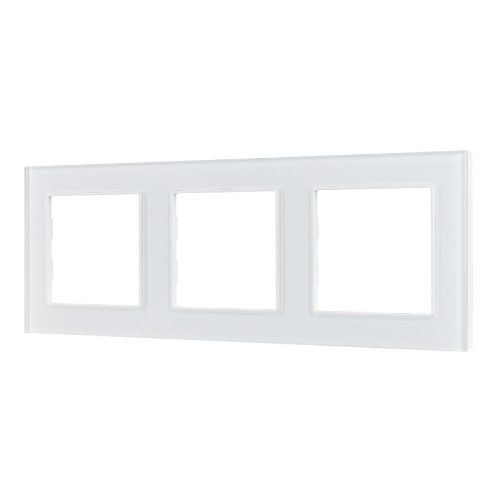 Рамка трехместная Arlight FRM-GLARE-GS-3-WH 043799