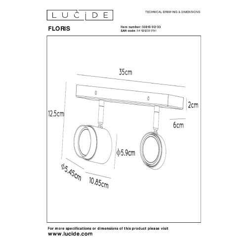 Спот Lucide Floris 35913/02/33