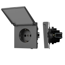 Механизм розетки влагозащищённый SCT-TENDO-MCP-SFPL-GR (230V, 16A) 054601 Механизм розетки влагозащищённый SCT-TENDO-MCP-SFPL-GR (230V, 16A) 054601