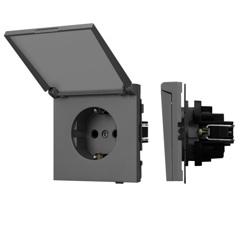 Механизм розетки влагозащищённый SCT-TENDO-MCP-SFPL-GR (230V, 16A) 054601 Механизм розетки влагозащищённый SCT-TENDO-MCP-SFPL-GR (230V, 16A) 054601