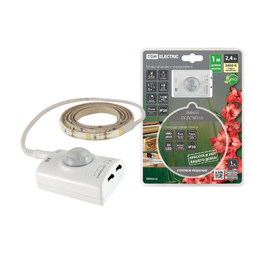 Светодиодная лента TDM Electric 5В 2835 2,4Вт/м 3000K 1м IP20 SQ0331-0503
