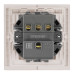 Выключатель 3-клавишный (механизм) Stekker Мия 250В 10А RSW10-3108-08 пудровый жемчуг 50474