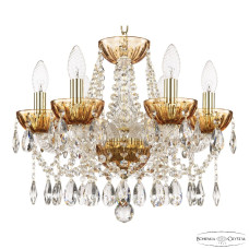Подвесная люстра Bohemia Ivele Crystal 5413/6/141 G Amber/M-1H