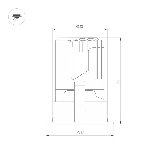 Встраиваемый светильник даунлайт Arlight MS-ARADO-BUILT-R45-5W Warm3000 (WH-WH, 36 deg, 230V) (IP20 Металл) 059102 Встраиваемый светильник даунлайт Arlight MS-ARADO-BUILT-R45-5W Warm3000 (WH-WH, 36 deg, 230V) (IP20 Металл) 059102
