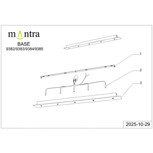Подвесная люстра Mantra Arrecife 9385+9220 (5L)