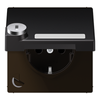Розетка Schuko с крышкой Jung AL1520NAKLSLD