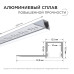 Профиль под штукатурку Apeyron ширина ленты до 10мм (рассеиватель, заглушки - 2шт) 08-50