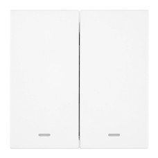 Выключатель 2-клавишный c индикатором (механизм) Stekker Мия 250В 10А RSW10-3102-01 белая магнолия 50432