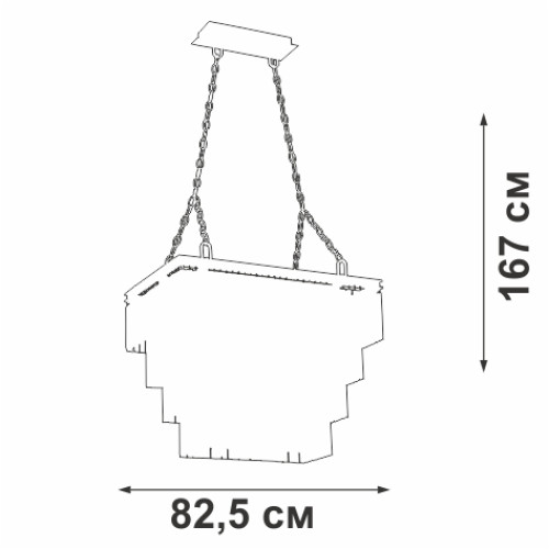 Каскадная люстра Vitaluce V5312-1/20