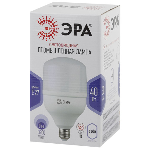 Лампа светодиодная Эра E27 40W 6500K LED POWER T120-40W-6500-E27 Б0047644