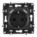 Розетка с заземлением, шторками + 2 USB Arte Milano 217.47-1.black