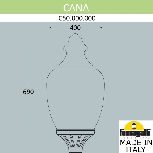 Уличный светильник Fumagalli Cana C50.000.000.AYE27