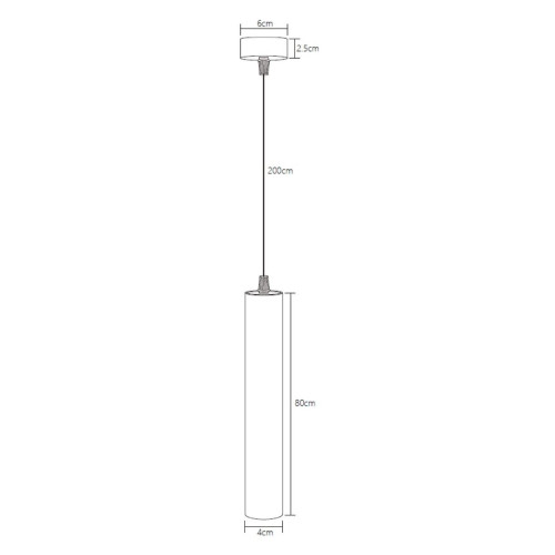 Подвесной точечный светильник Fiberli Tube480WN 12110304