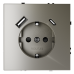 Розетка с USB, A+C Voltum S70 VLS040504