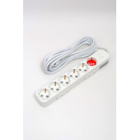 Удлинитель с/з 6вх с защитными шторками с включателем ELBI Myra 527-010205-622