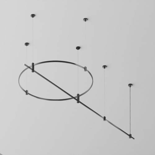 Основание круглое+прямое на тросовых подвесах Hang для трековых светильников Maytoni Technical Flarity TFC-Flar-H05-B Основание круглое+прямое на тросовых подвесах Hang для трековых светильников Maytoni Technical Flarity TFC-Flar-H05-B