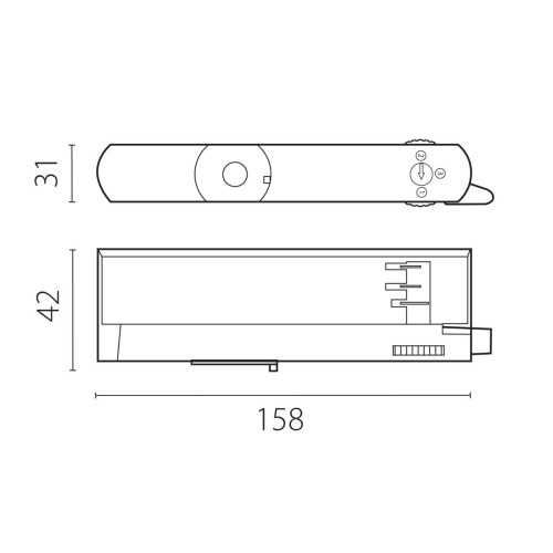 Адаптер с драйвером с DIP-switch для трековой системы Quattro Lightstar 594046