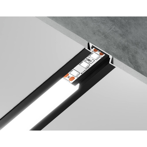 Алюминиевый встраиваемый профиль Ambrella Light Alum Profile GP1001BK