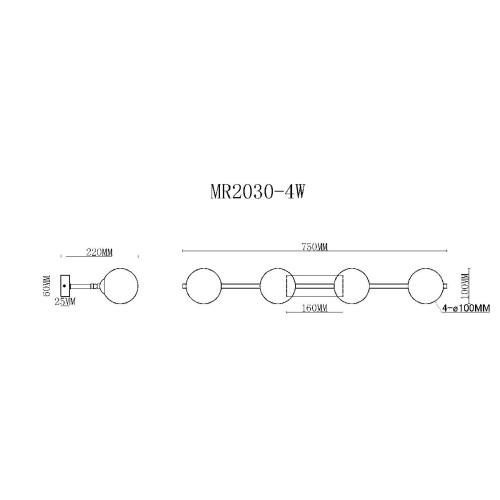 Настенный светильник MyFar Valency MR2030-4W